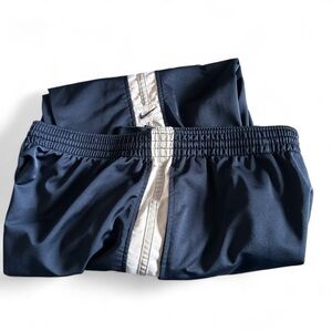 NIKE XL Mens Track Pants Sweatpants Joggers Navy  Grey Stripe Ankle Zip String